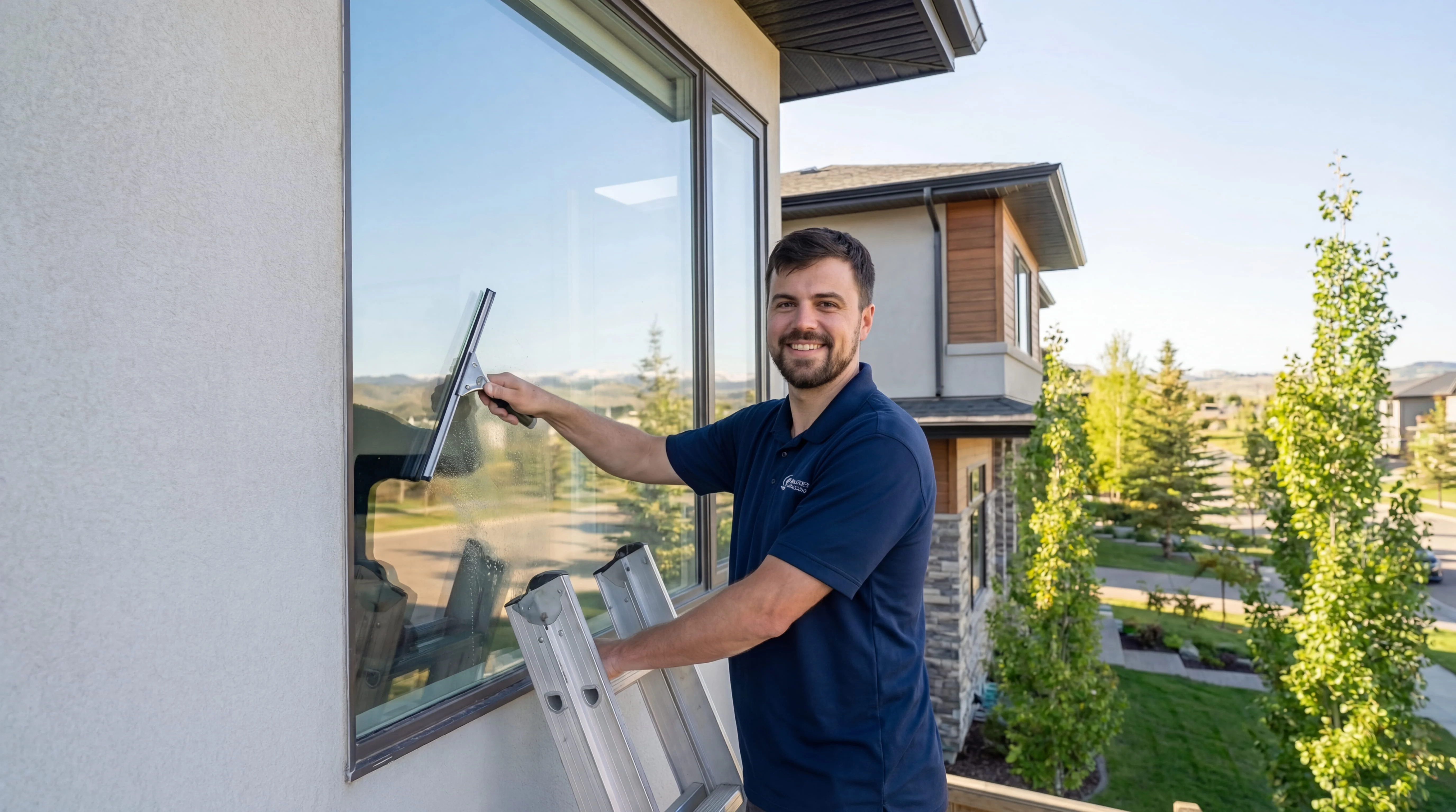 Crystal Touch Cleaning team working on a Calgary home